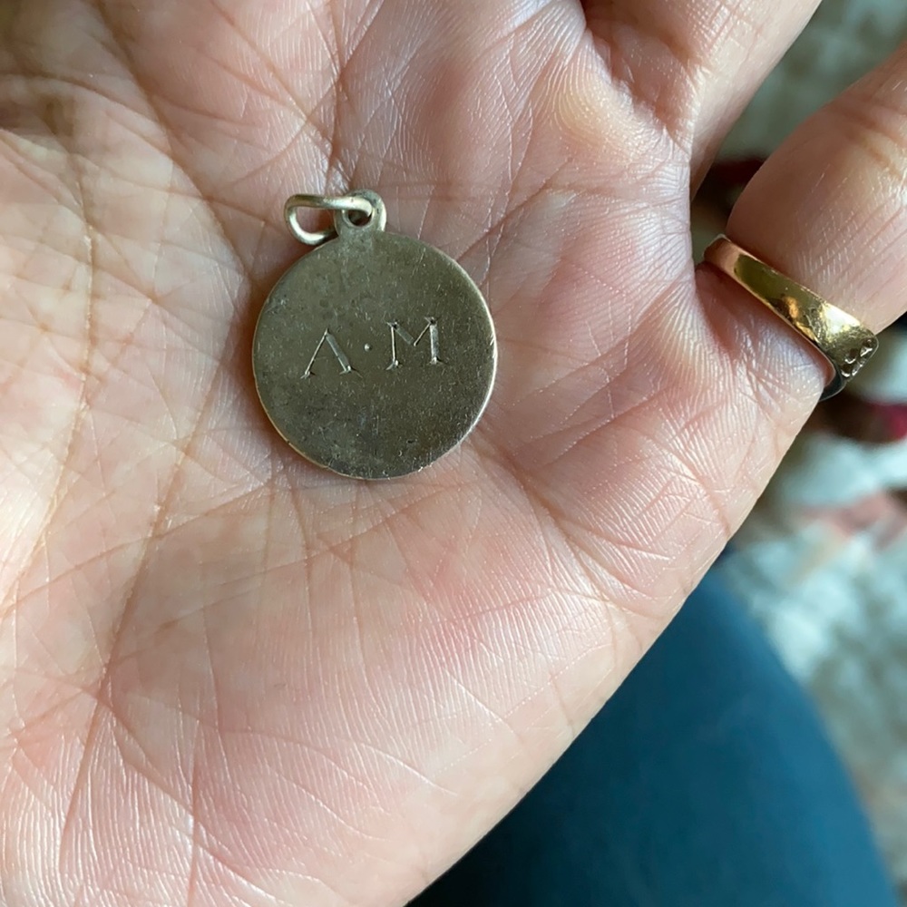 Tiffany charm engraved with AM